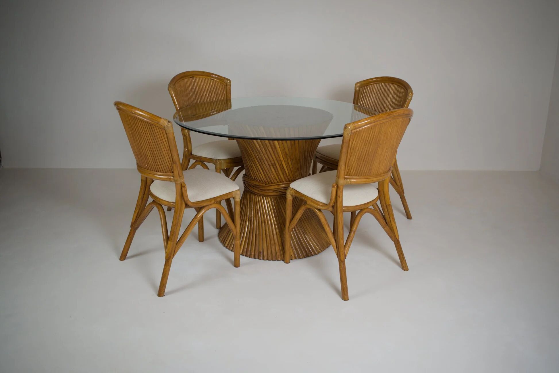 1970s rattan dining table