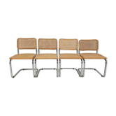 Set of 4 cesca chairs by marcel breuer