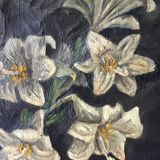 Ancient oil bouquet of flowers