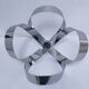 Suspension fleur inox années 70