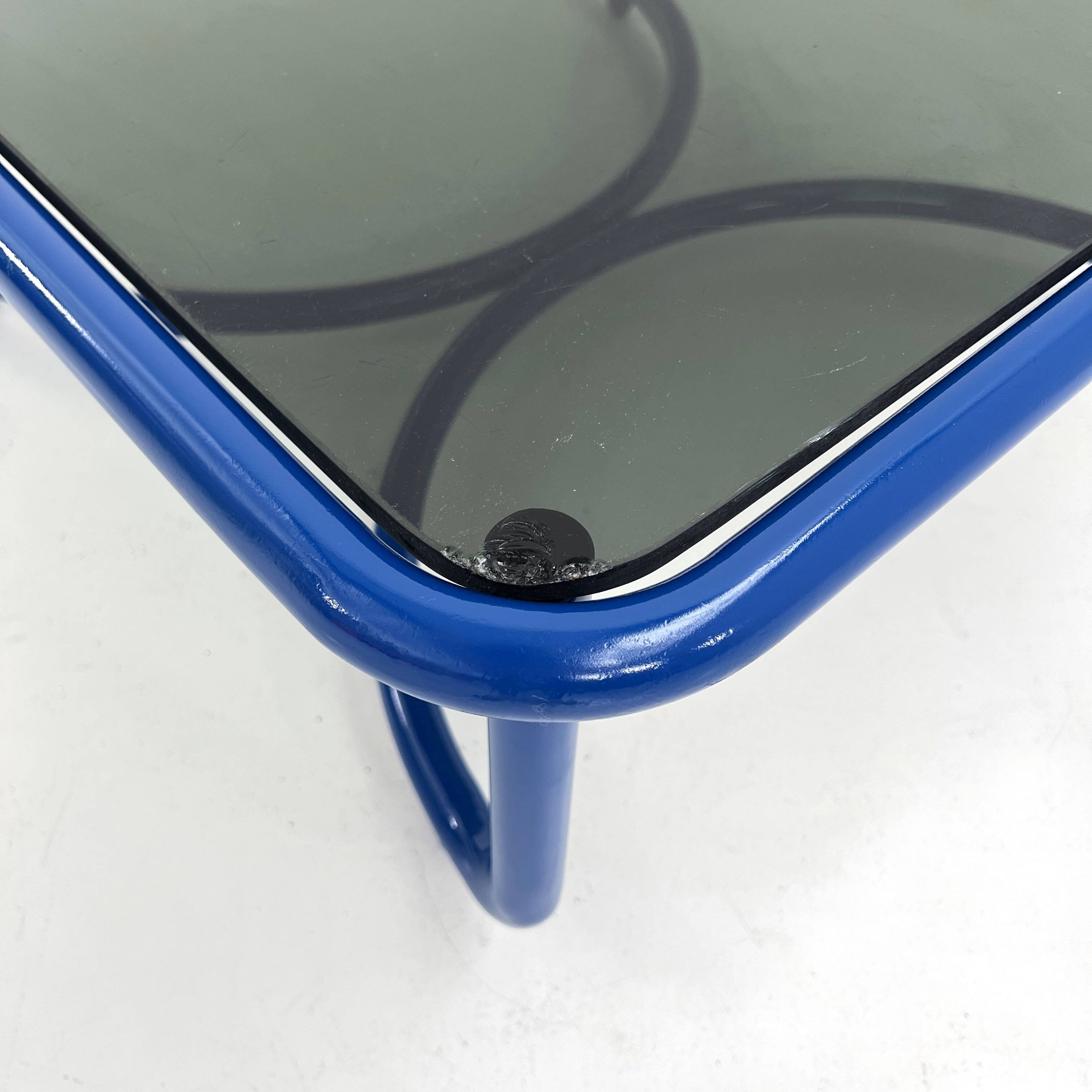 Table basse bleue Locus Solus par Gae Aulenti pour Poltronova, 1970