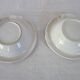 6 plates + 2 bowls Barbotine fruit decor vintage