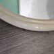 Round mirror plastic frame cream vintage Tiger Grey