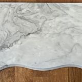 Console en bois sculpté et marbre gris