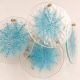 Blue Glass Disc Wall Light Vistosi, Italy, 1960s