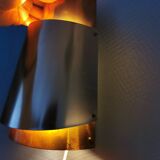 Unique copper wall lamp by Danish architect Bent Karlby. Made for the Østerport hotel in Copenhagen.