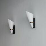 Appliques des années 50 - Plexiglas et laiton - Appliques murales - Stilnovo Arteluce Stilux