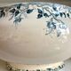 Salad bowl, soup tureen E. Bourgeois in blue ironstone