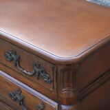 Curved Louis XV style chest of drawers known as a “tomb”