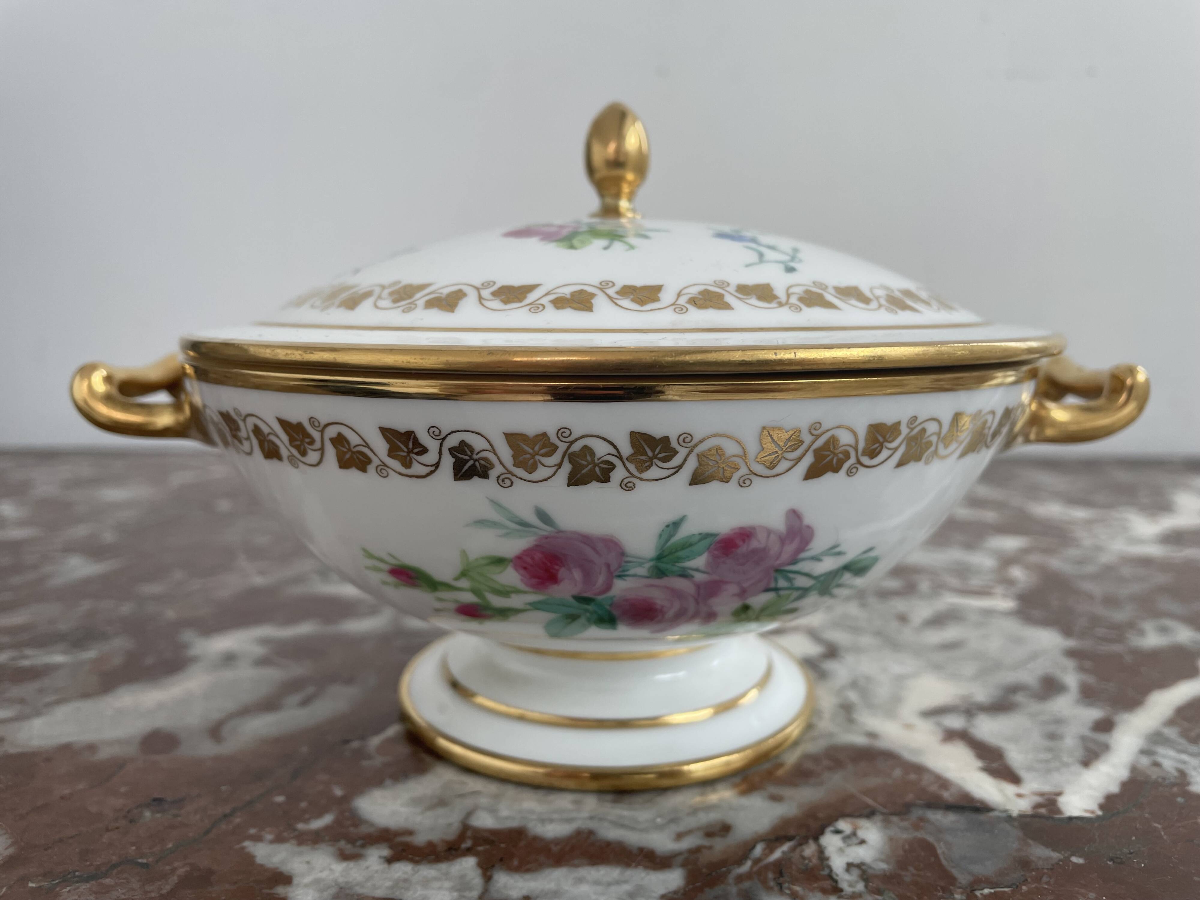 Antique, bezel, Sèvres porcelain, Royal Manufacture, 19th century, Louis-Philippe period