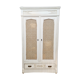Art Deco wardrobe revisited Shabby chic style with two rattan canning doors