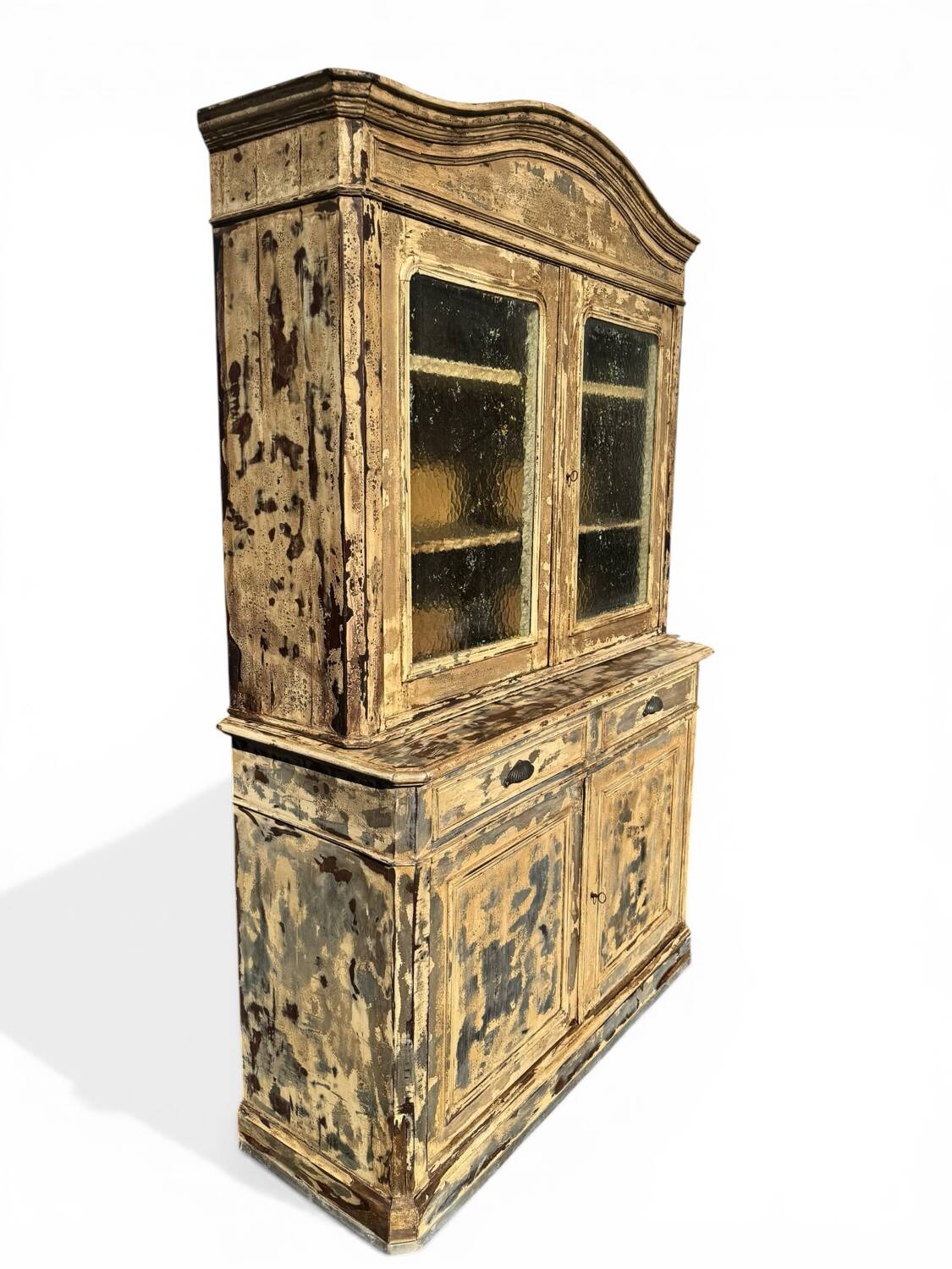 Large two-body sideboard Louis Philippe – blue beige patina