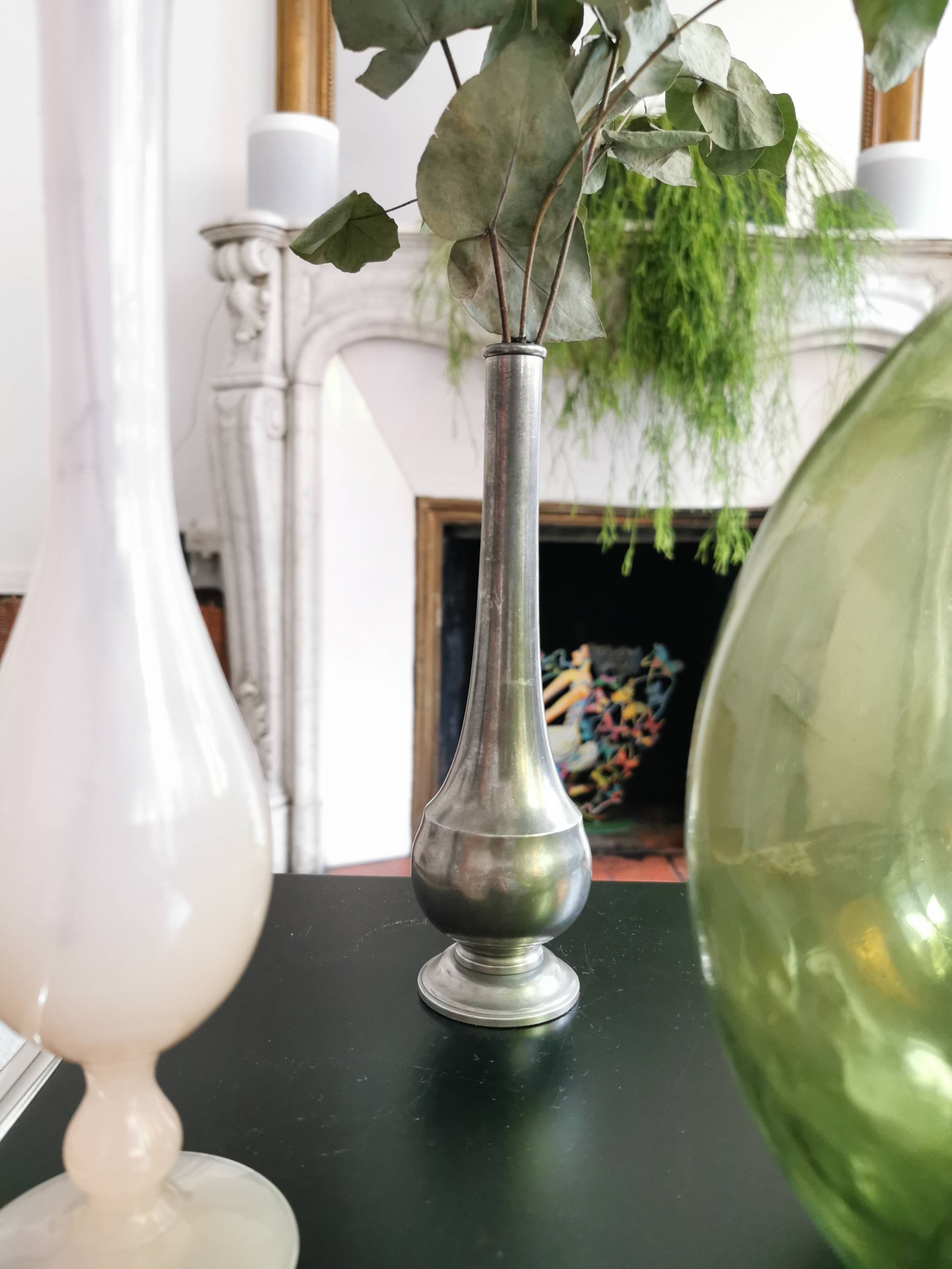 Pale pink glass vase