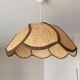 Suspension vintage en fibres naturelles et tissu