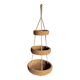Vintage natural rush three-tier hanging basket