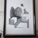 "dans la lumiére" encre de chine