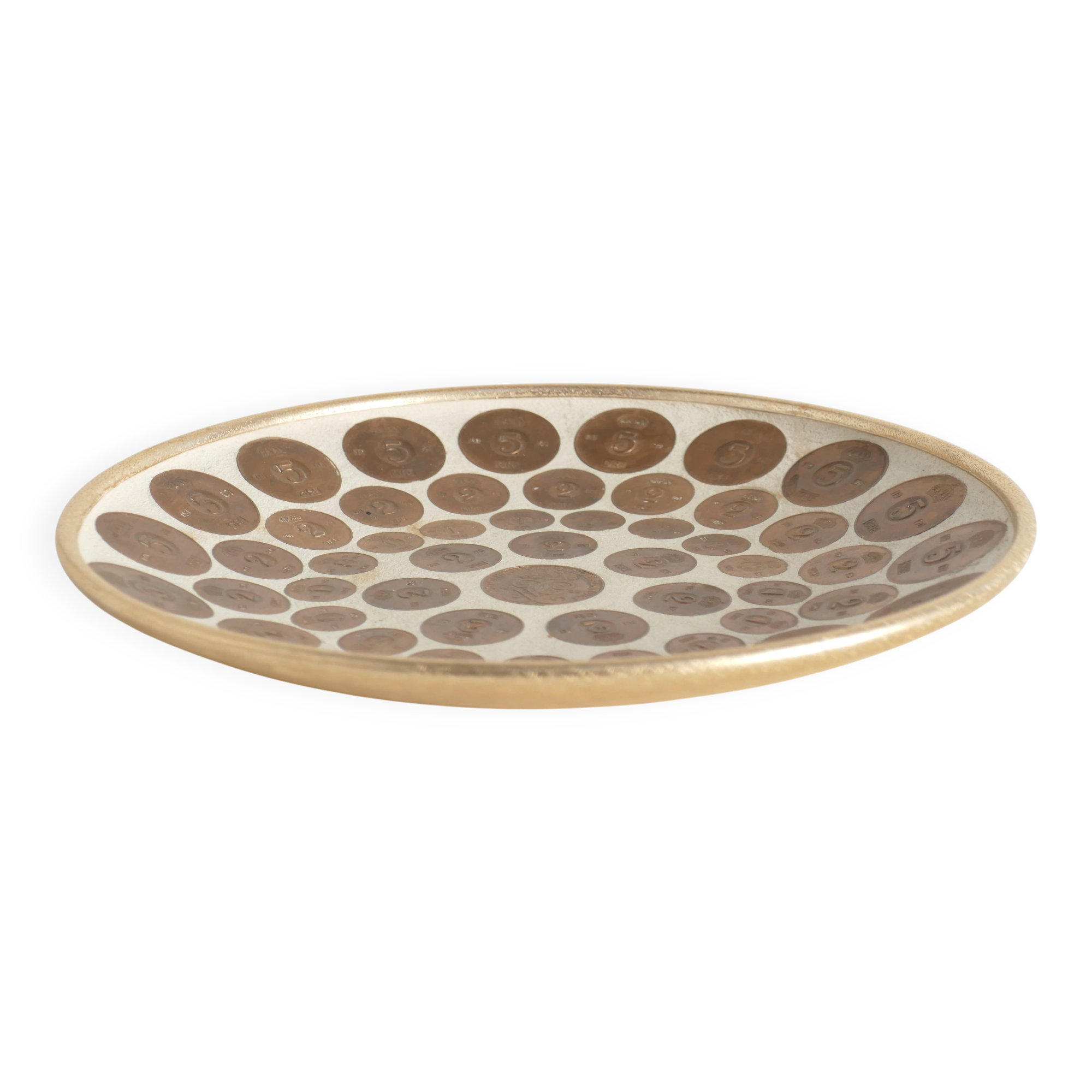 Vintage Swedish Copper Coin Plate