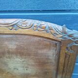 1950s solid oak headboard