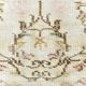 Tapis Vintage Turc Crème, Médaillon Floral, Style Shabby Chic, 150x250Cm