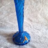 Authentic Berluze Vase Glass Paste by Mic and Bob Le Bleis 1970s