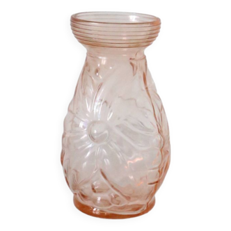 Petit vase à jacynthe en verre moulé, vintage