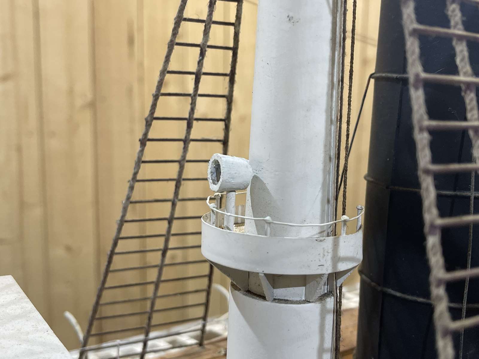 Model representing a battleship of the late nineteenth century