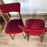 2 red chairs