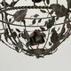 Patinated metal ceiling light with a floral and leaf pattern, 1950s, Italy.