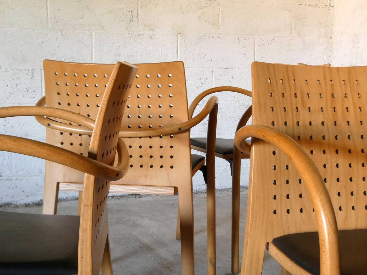 série de 6 chaises 290F de Wulf Schneider pour Thonet, 1990