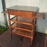 4-shelf marble top cabinet