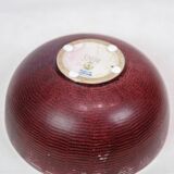 Ceramic Bowl Model 20.717 Made In Oxblood Colored Glaze By Axel Salto For Royal Copenhagen