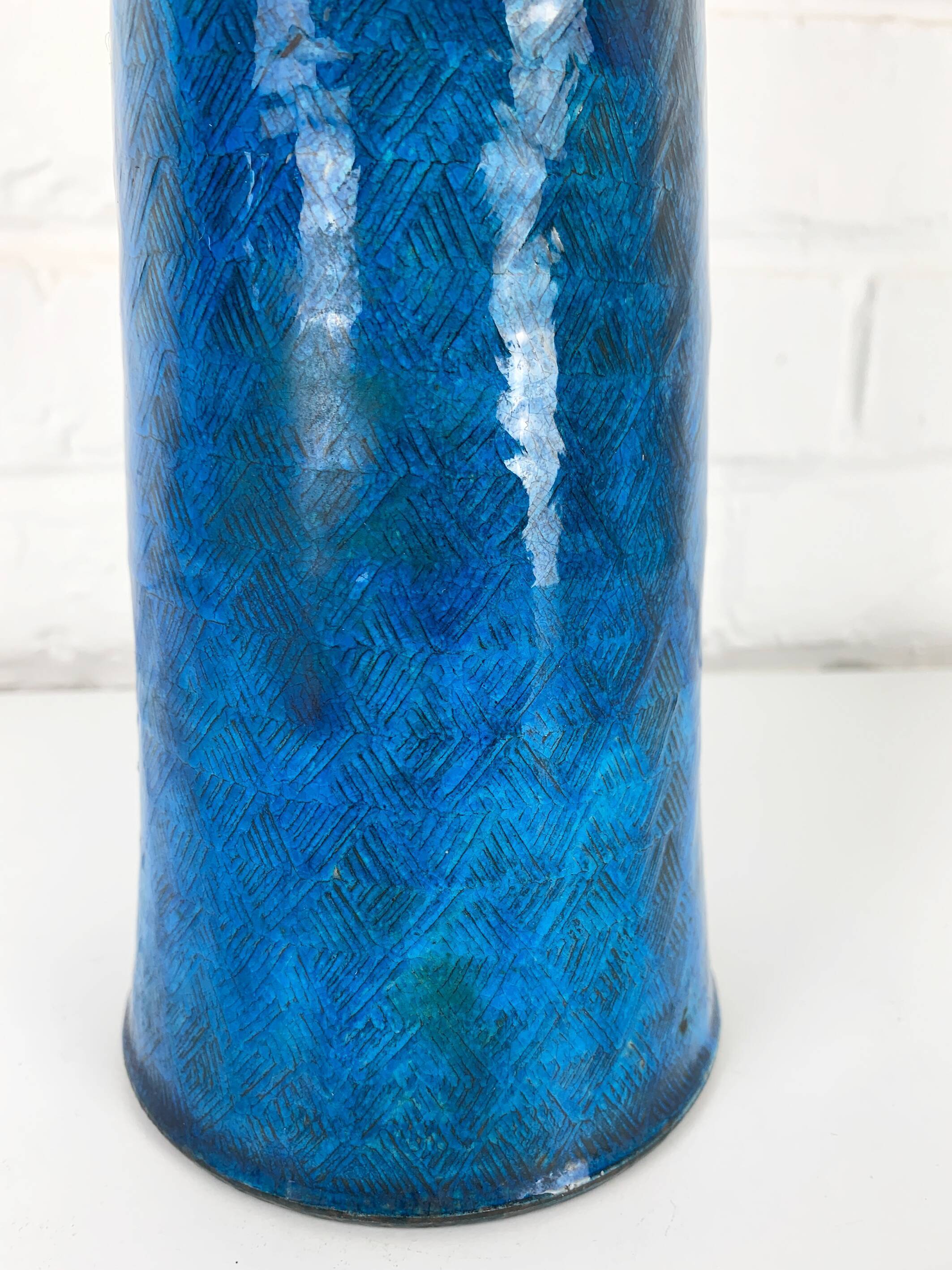 Vintage Scandinavian ceramic table lamp, Nils Kähler for HAK, Denmark, 1960