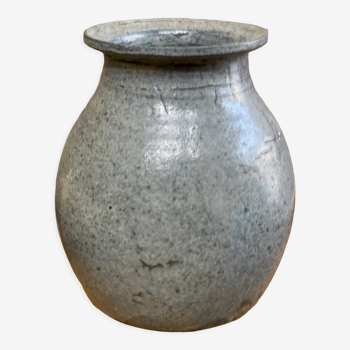 Vase en céramique ancien gris bleuté