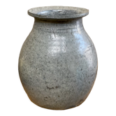 Vase en céramique ancien gris bleuté