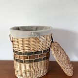 wicker / rattan basket 1970