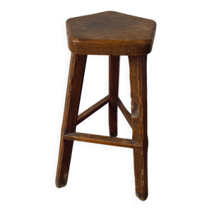 Tabouret haut en orme