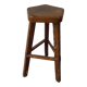 High stool in elm by Olavi Hanninen
