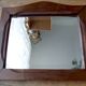 Miroir ancien biseauté cadre bois