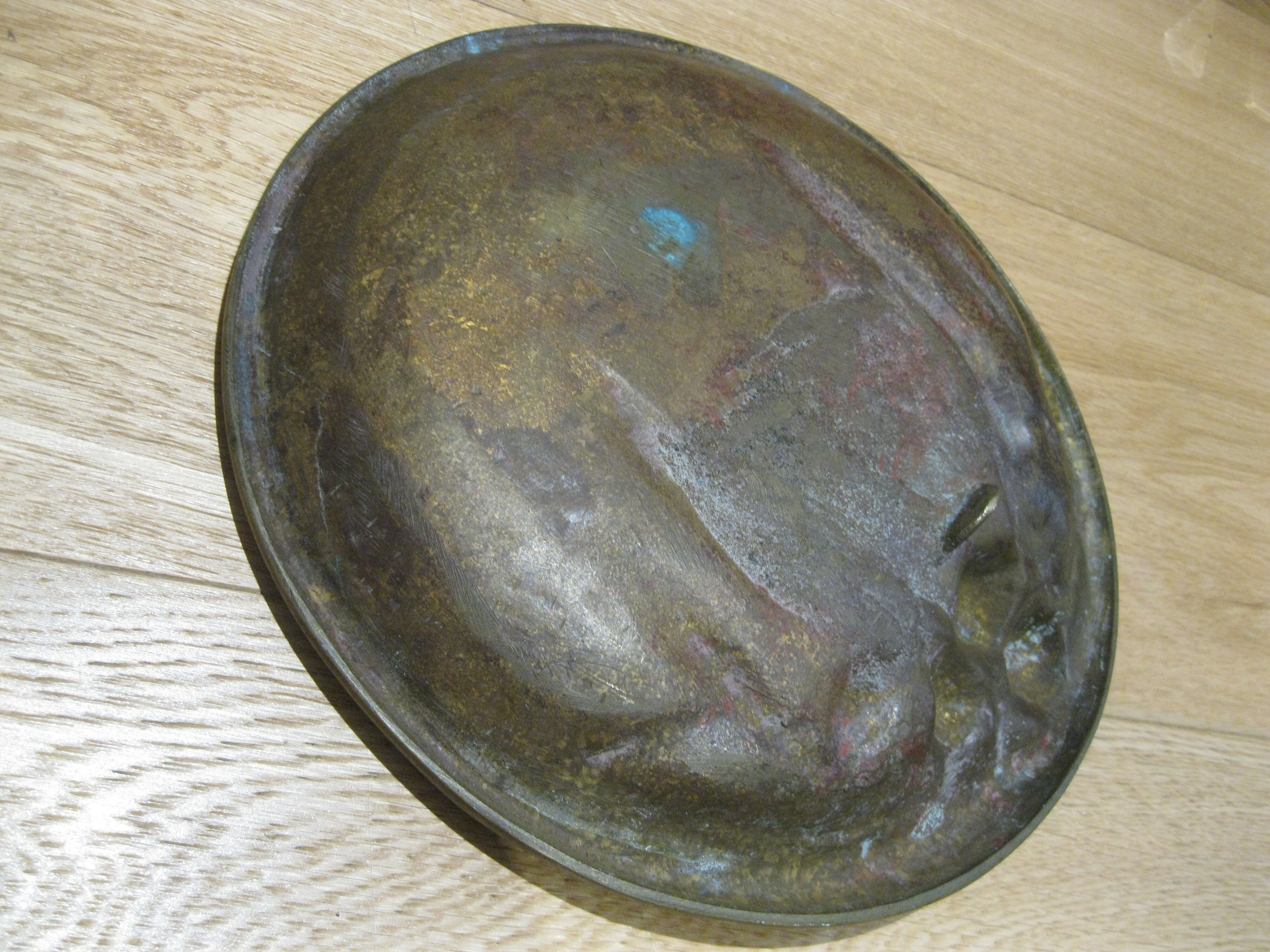 Art Deco bronze trinket bowl