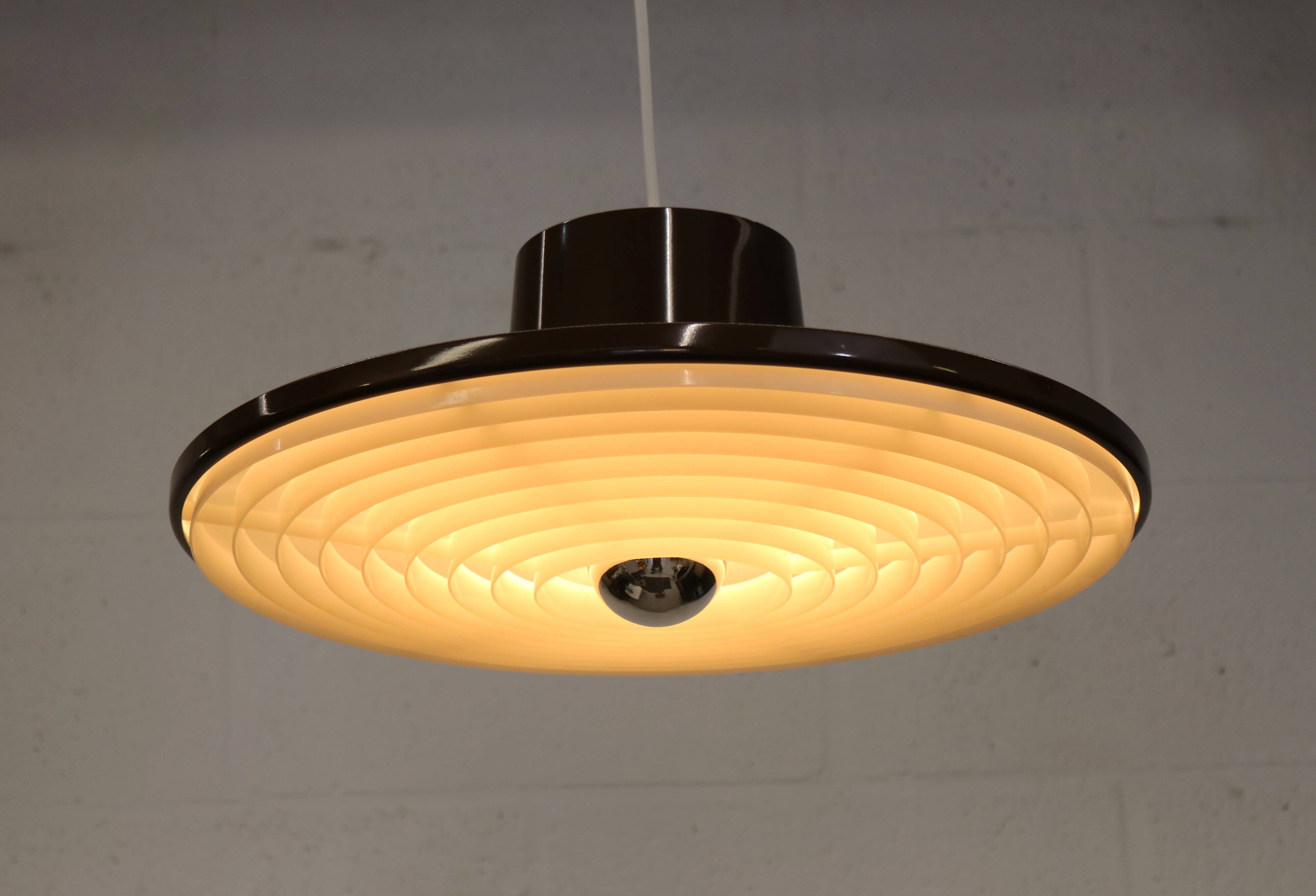 Original brown Danish design hanging lamp - *** Denmark 1970