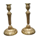 Pair of golden bronze candlesticks