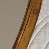 Mirror gilded with leaf