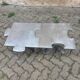 Pair of uniquely designed handmade puzzle coffee tables