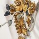 Polychrome beech wood sconces. Spain 1900