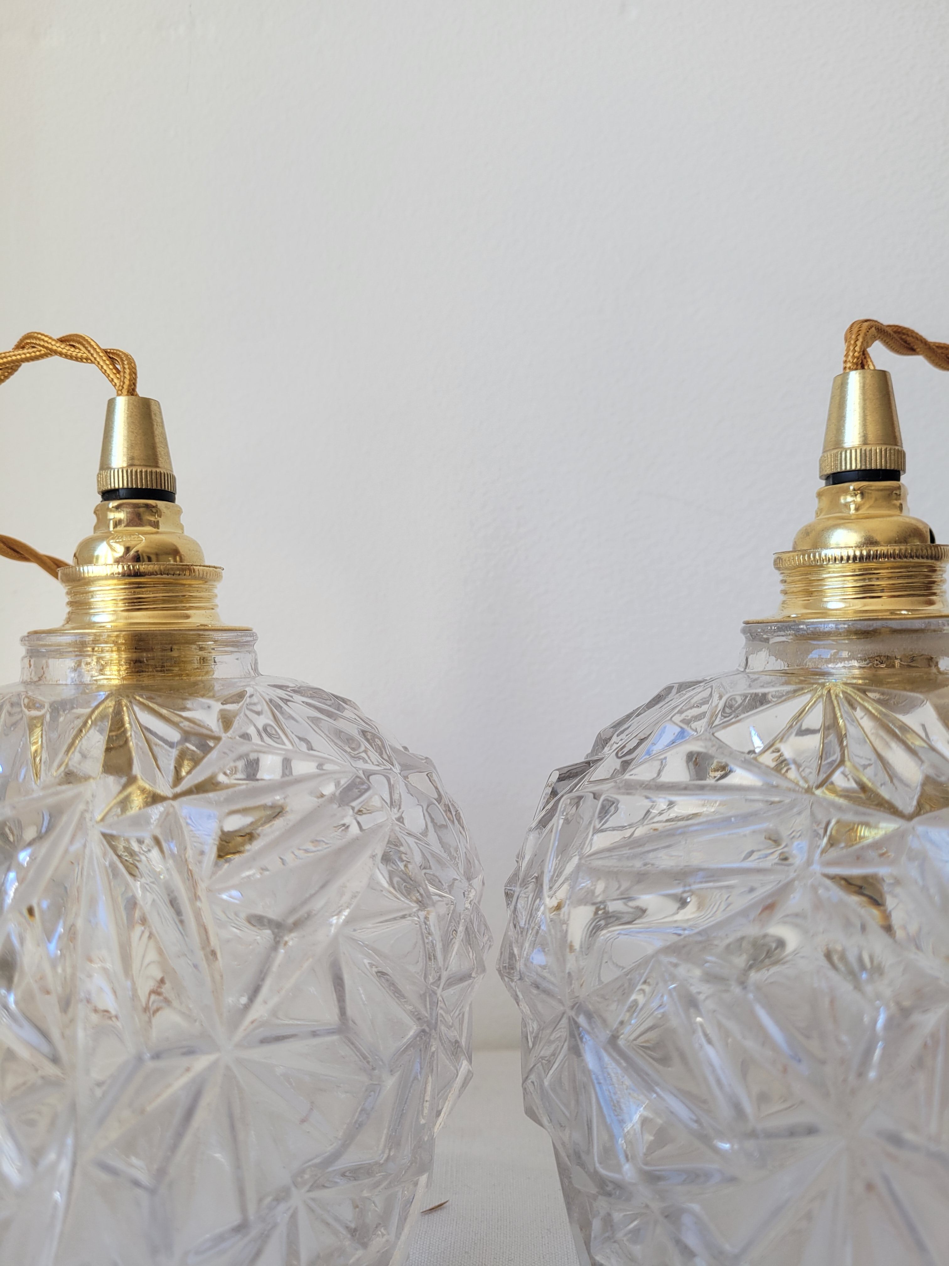 Duo de suspensions en verre moulé