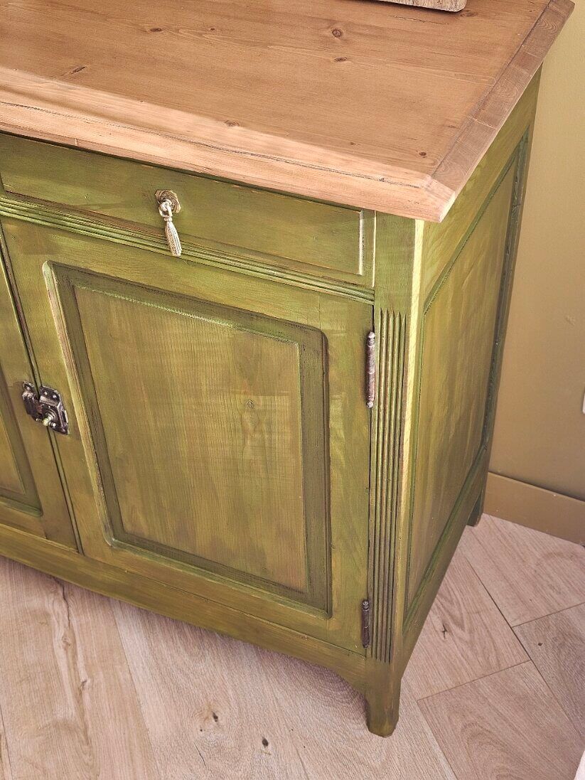 Renovated and distressed old buffet | Gaston