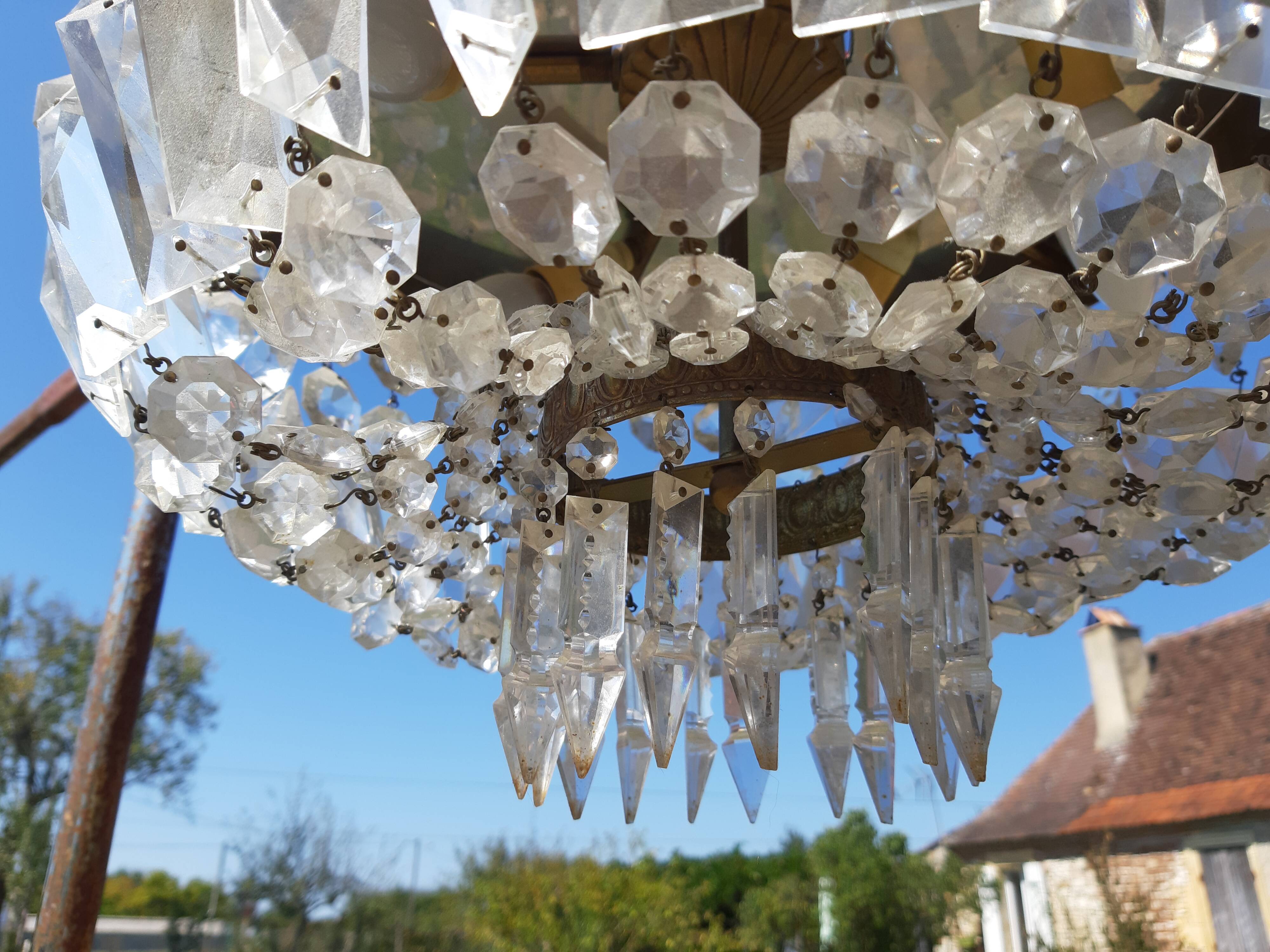 Murano style pampilles chendelier 19th