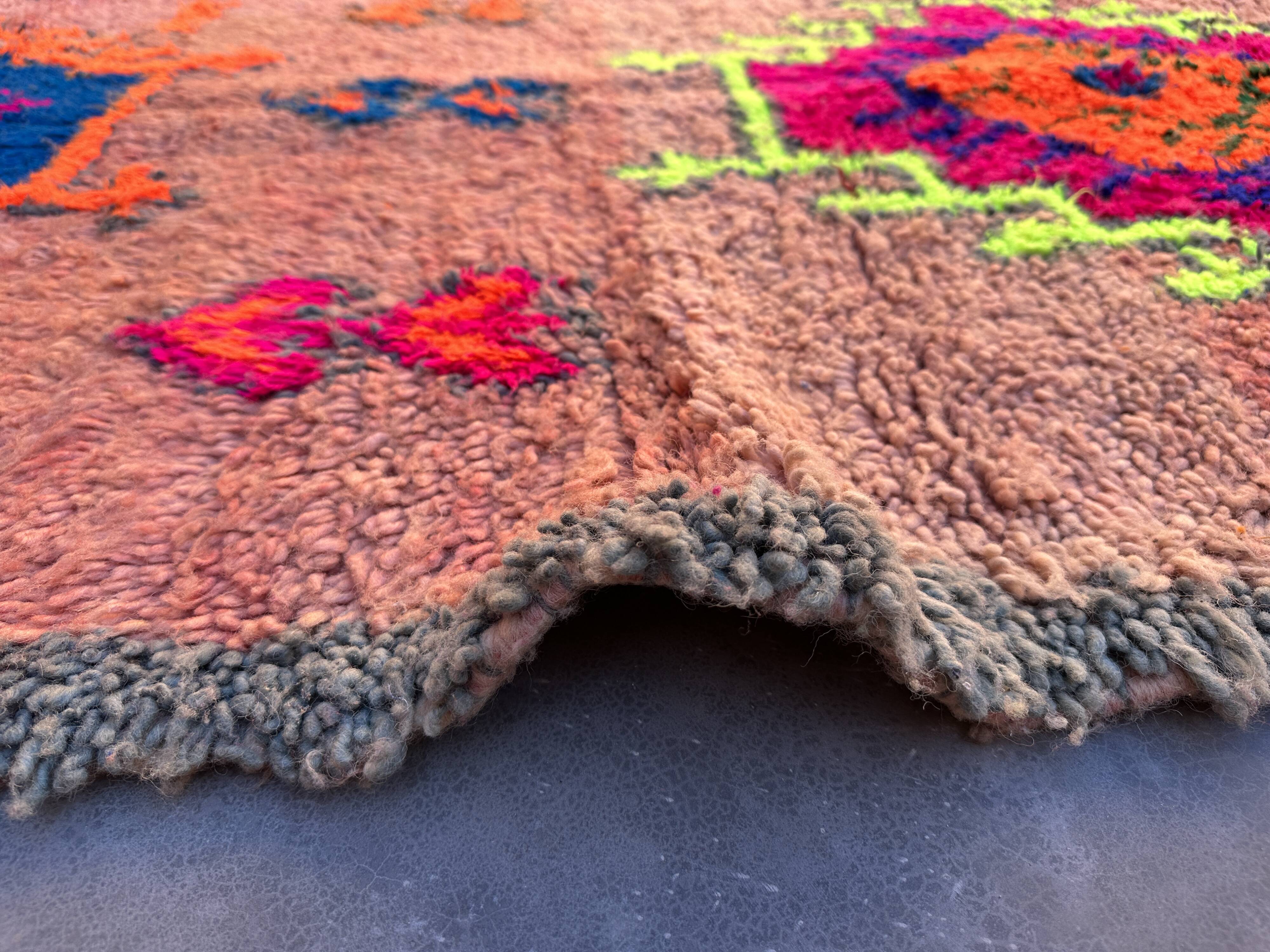 Colorful Boujad Moroccan rug - 122 x 318 cm