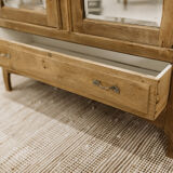 Antique oak wardrobe with mirror – fully restored