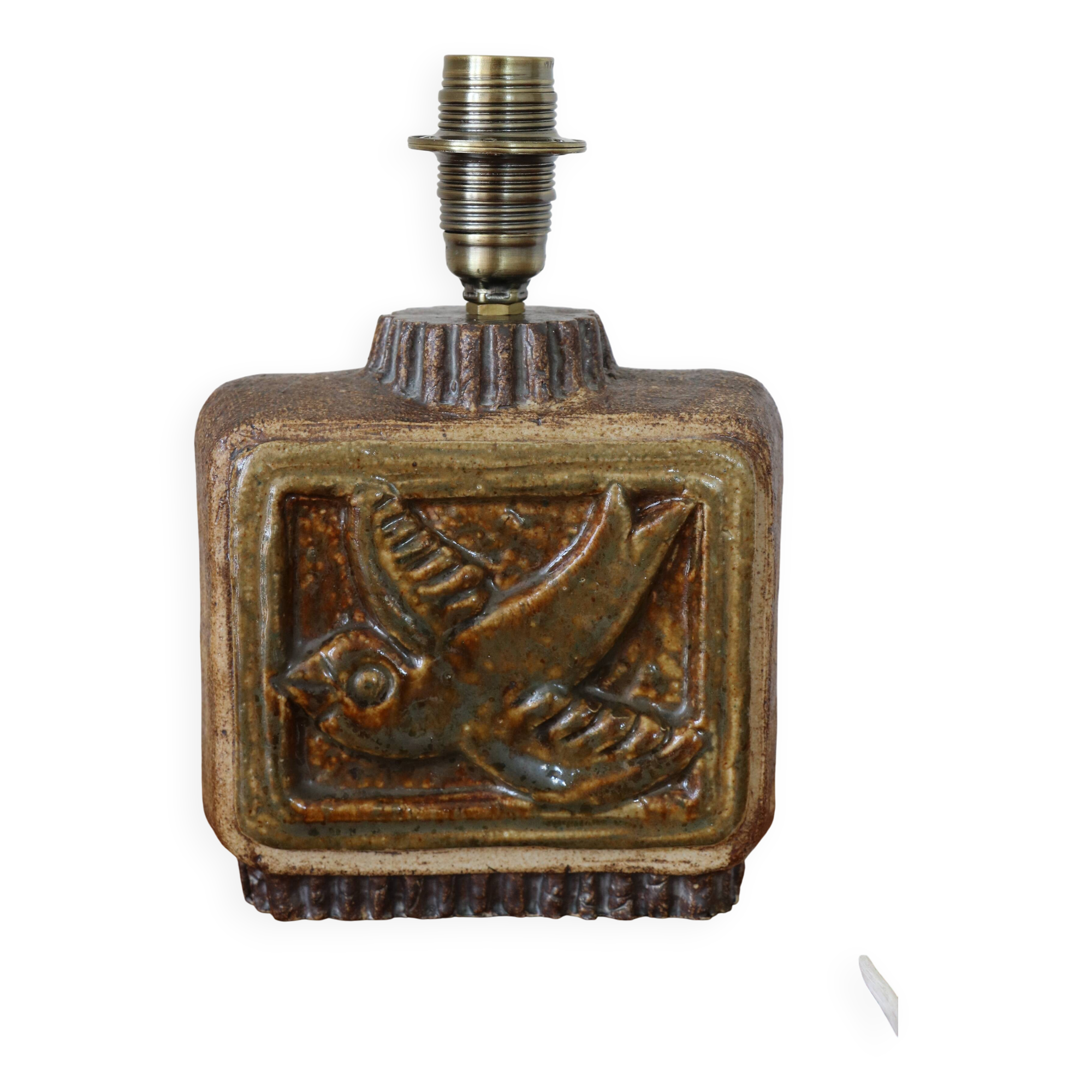 Sandstone lamp base, Willi Fischer, Ego Stengods, Sweden, 1960